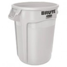 Rubbermaid Round Brute Container, Plastic, 10 gal, White