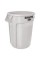 Rubbermaid Round Brute Container, Plastic, 10 gal, White