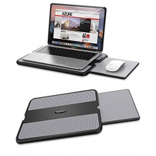 AboveTEK Portable Laptop Lap Desk w/ Retractable Left/Right Mouse Pad Tray, Non-Slip Heat Shield Tablet Notebook Computer Stand