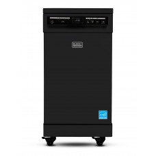 BLACK+DECKER 18 in. Portable Dishwasher, Black