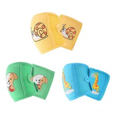 NASHRIO Baby Knee Pads for Crawling (3 Pairs), Anti-Slip and Protect Infants & Toddlers Knees, Elbows and Legs. Adjustable Strap