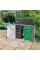 Gymax 6x3FT Horizontal Storage Shed 68 Cubic Feet for Garbage Cans Tools Accessories