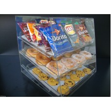 Displays2buy Acrylic Case w/3 trays Pastry Bakery Donut Bagels Cookie