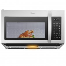 Midea MOR17BSA-SS 1.7 Cu.ft. Over The Range Microwave Oven with Smart Touch Panel, Auto Cooking Menu, 1000 W, 300 CFM Ventila…