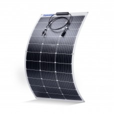 Topunive 100W 12V Flexible Solar Panel 9BB Monocrystalline Cell 12 Volt Semi-Flexible for Marine RV Trailer Boat Cabin Van Car U