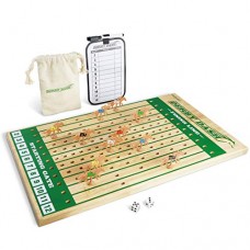 GoSports Derby Dash Horse Race Game Set | Tabletop Horse Racing with 2 Dice and Dry Erase Scoreboard