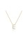 Bonjour Jewelers 14k Yellow Gold Created White Sapphire Initial E Letter Pendant Necklace Plated | Jewelry Gift for Her Women Girls