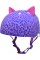 Krash Girls Bike Helmet, Purple Leopard Kitty