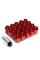 DNA Motoring LN-ZTL-9018-15-RD 20Pcs Red M12X1.5 25mmx35mm Aluminum Closed-End Lug Nuts+Deep Drive Extension Adapter