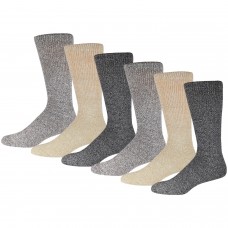 Brooklyn Socks 6 Pairs of Thermal Merino Wool Warm Diabetic Socks Assorted Shoe Size US Men 9115Women 1113