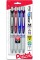 Pentel EnerGel Pearl Deluxe RTX Retractable Liquid Gel Pen 07mm 4 Pack Assorted Colors BLN77WBP4M