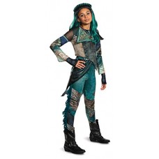 Disguise Disney Uma Descendants 3 Deluxe Girls Costume, Teal, Medium (7-8)