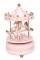 School Supplies Schoolsupplies New Pink Wooden Merry Go Round Carousel Classic Music Box Kids Girls Gift Toy