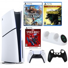 Sony New PS5 Spider Man 2 Slim Console with 2 Games and Accessories