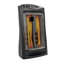 Comfort Zone CZQTV007BK FanAssisted Tower Radiant Quartz Heater Black Deluxe Forced