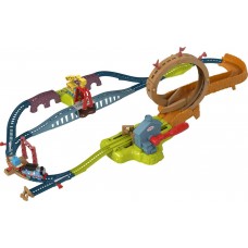 Thomas & Friends Toy Train Set Loop & Launch Maintenance Yard With Thomas Motorized Engine & Carly The Crane For Kids Ages 3+ Ye