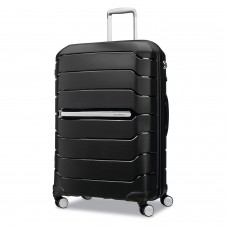 samsonite freeform hardside expandable with double spinner wheels, checked-large 28-inch, black