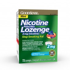 GoodSense Nicotine Polacrilex Lozenge 2 mg (nicotine), Mint Flavor, Stop Smoking Aid, quit smoking with nicotine lozenge, 72 Cou