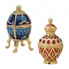 Outdoor Living and Style Natalia and Svetlana Enameled Easter Eggs - 4' - Set of 2