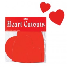 Beistle Club Pack of 216 Red Valentine Heart Cutout Decorations 12'