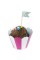 allydrew standard size striped cupcake wrappers (set of 20), hot pink