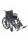 Drive Medical Blue Streak Wheelchair with 16' width seat, Flip Back Desk Arms and Elevating Leg Rests