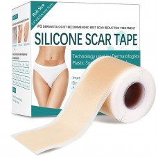 Pumkot Silicone Scar Sheets, Tape(1.6”x 60” Roll-1.5M), Reusable Removal Strips, Professional Away Sheets for Surgical Scars, Ke