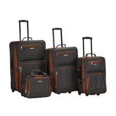 Rockland 4 pc. Solid Soft Sided Luggage Set