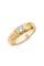 Jewelryweb 14k Yellow Gold Cubic Zirconia Mens Wedding Band Ring - Size 10