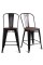 Costway 2 PC Metal Wood Counter Stool Kitchen Dining Bar Chairs