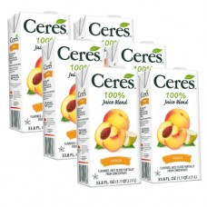 Ceres 100% All Natural Pure Fruit Juice Blend, Peach - Gluten Free, Rich in Vitamin C, No Added Sugar or Preservatives, Choleste