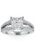 Pompeii3 1 1/3Ct Princess Cut Split Shank Enhanced Diamond Engagement Ring 14K White Gold