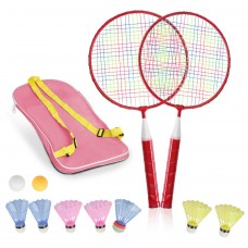 STSTECH Badminton Rackets for Children,12 in 1 Shuttlecocks Racquet Sports Set w/Lightweight Carrying Bag for Kids Professionals Beginne