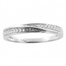 Sabrina Silver 14K White Gold Ladies' Diamond Wedding Band 2.5 mm 0.09 cttw, sizes 5 - 10