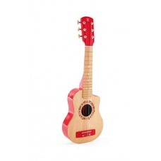 Hape Kids Flame First Musical Guitar Red, L: 25.7, W: 2.4, H: 8.4 inch