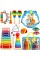 looikoos toddler musical instruments,wooden percussion instruments for baby kids preschool educational musical toys set boys