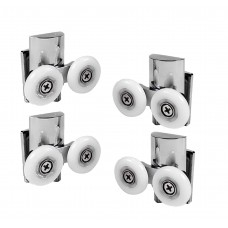 Nicoone Heavy Duty Zinc Alloy Shower Door Runners 23mm Twin Shower Door Rollers 2top 2bottom 4pcs