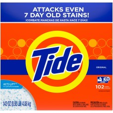 Tide HE Turbo Powder Laundry Detergent, Original Scent, 102 Loads, 143 Oz