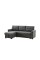 Contemporary Home Living 86' Linen Reversible Sleeper Sectional Sofa - Gray