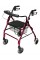 GF Health Products Lumex Walkabout Lite Four-Wheel Rollator, Burgundy