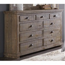 Progressive Furniture 9-Drawer Dresser - Weathered Gray Finish