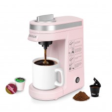 chulux single serve coffee maker,one button operation with auto shut-off for coffee and tea with 5 to 12 ounce,pink