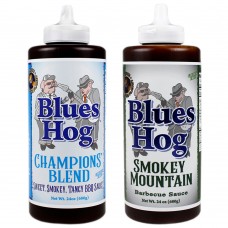 Blues Hog Champions' Blend 25 Oz and Smokey Mountain 24 Oz BBQ Sauce 2 Pack