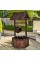 Gymax Garden Rustic Wishing Well Water Fountain Wooden Outdoor Electric Backyard Pump