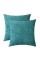 caliTime christmas Pack of 2 cozy Throw Pillow covers cases for couch Sofa Home Decoration Solid Dyed Soft chenille 22 X 22 Inch