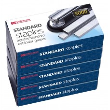 officemate standard staples, 5 boxes general purpose staple (91925)