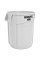 Rubbermaid Round Brute Container, Plastic, 20 gal, White