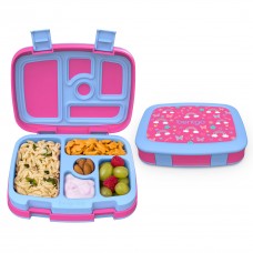 bentgo kids prints leak-proof, 5-compartment bento-style kids lunch box - ideal portion sizes for ages 3 to 7 - bpa-free, dis