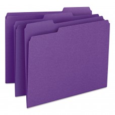 Smead SMD13043 File Folders, 1/3 Cut Top Tab, Letter, Purple, 100/Box