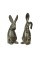 Melrose Floppy Eared Easter Rabbit Figurines - 16.75' - Gray - Set of 3